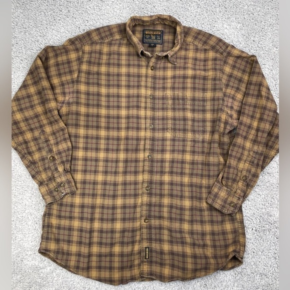 Woolrich Shirt Mens Large Button Up Plaid Flannel Classic Worn Lived In Look - Picture 1 of 6